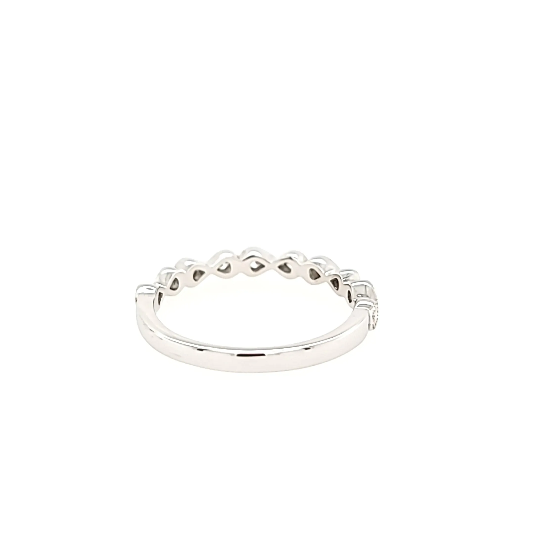 18k White Gold Diamond Infinity Stacker Ring (I2147)