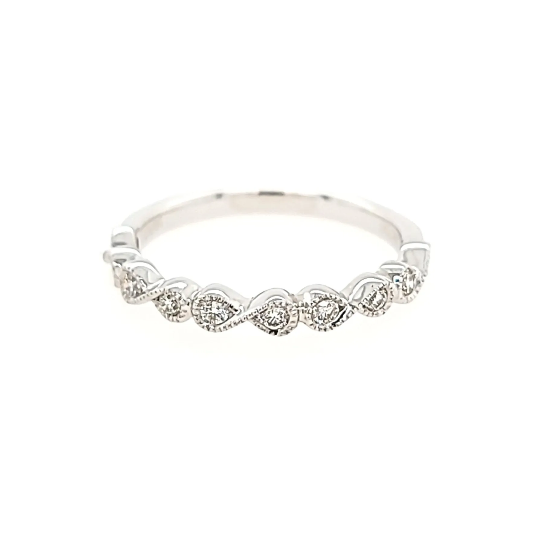 18k White Gold Diamond Infinity Stacker Ring (I2147)