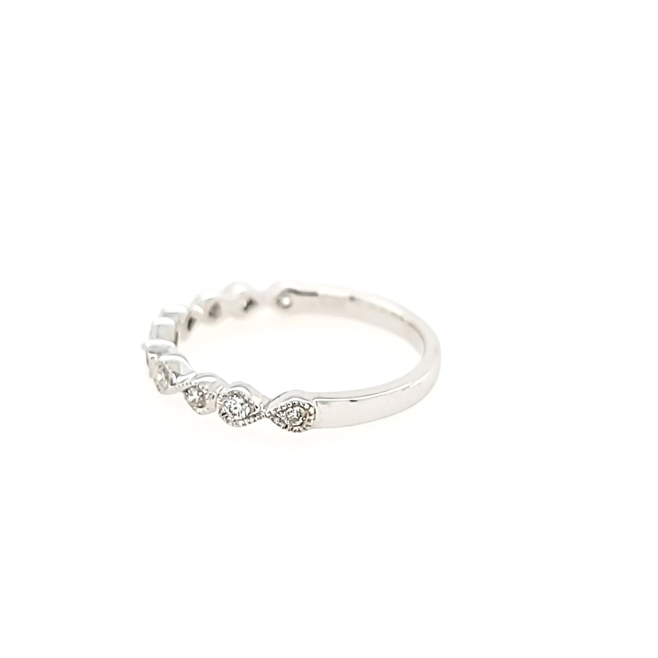 18k White Gold Diamond Infinity Stacker Ring (I2147)