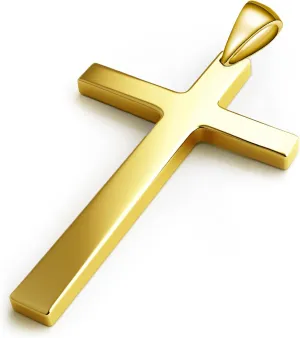 925 Sterling Silver Cross Simple Pendant Necklace for Men