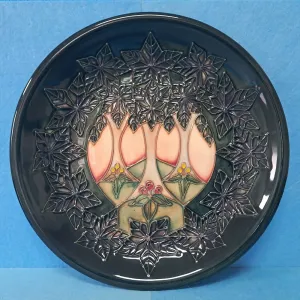 A Large Moorcroft Shallow Bowl (Dia 10") Cluny Design by Sally Tuffin