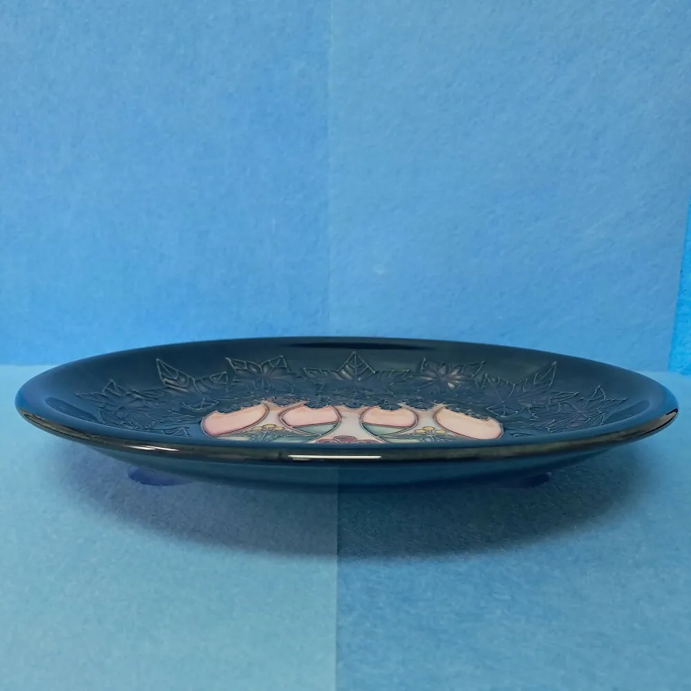 A Large Moorcroft Shallow Bowl (Dia 10") Cluny Design by Sally Tuffin