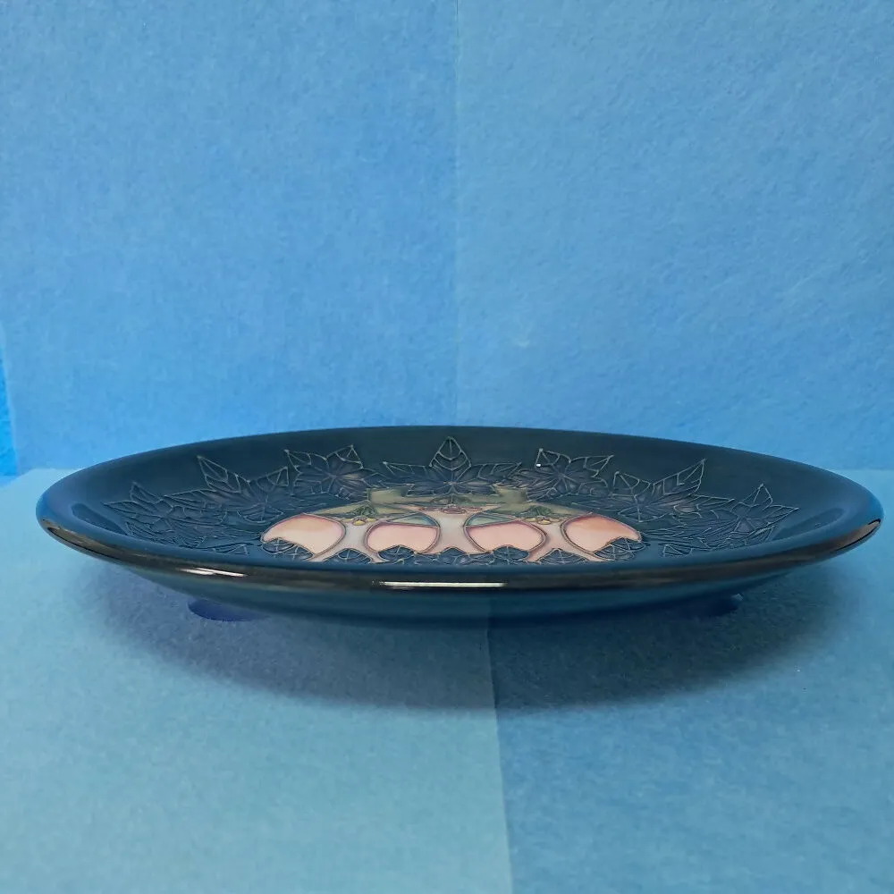 A Large Moorcroft Shallow Bowl (Dia 10") Cluny Design by Sally Tuffin
