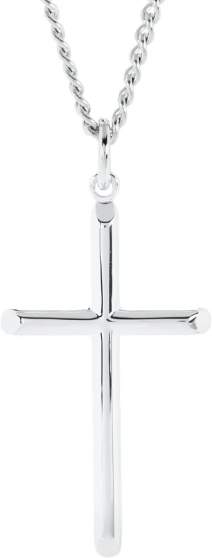 Amazon Essentials Mens Solid Tubular Cross Pendant Necklace, 24" (previously Amazon Collection)