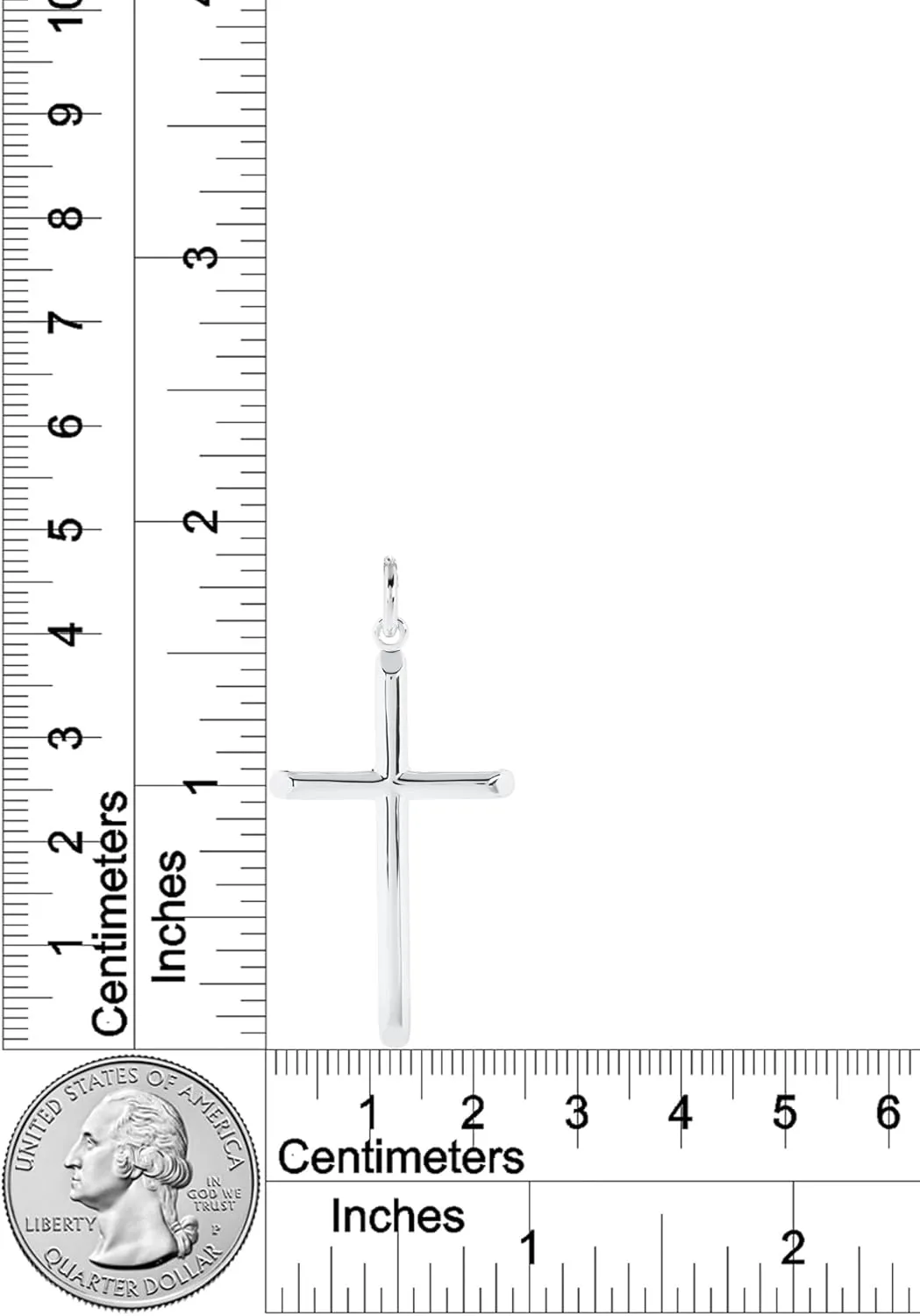 Amazon Essentials Mens Solid Tubular Cross Pendant Necklace, 24" (previously Amazon Collection)