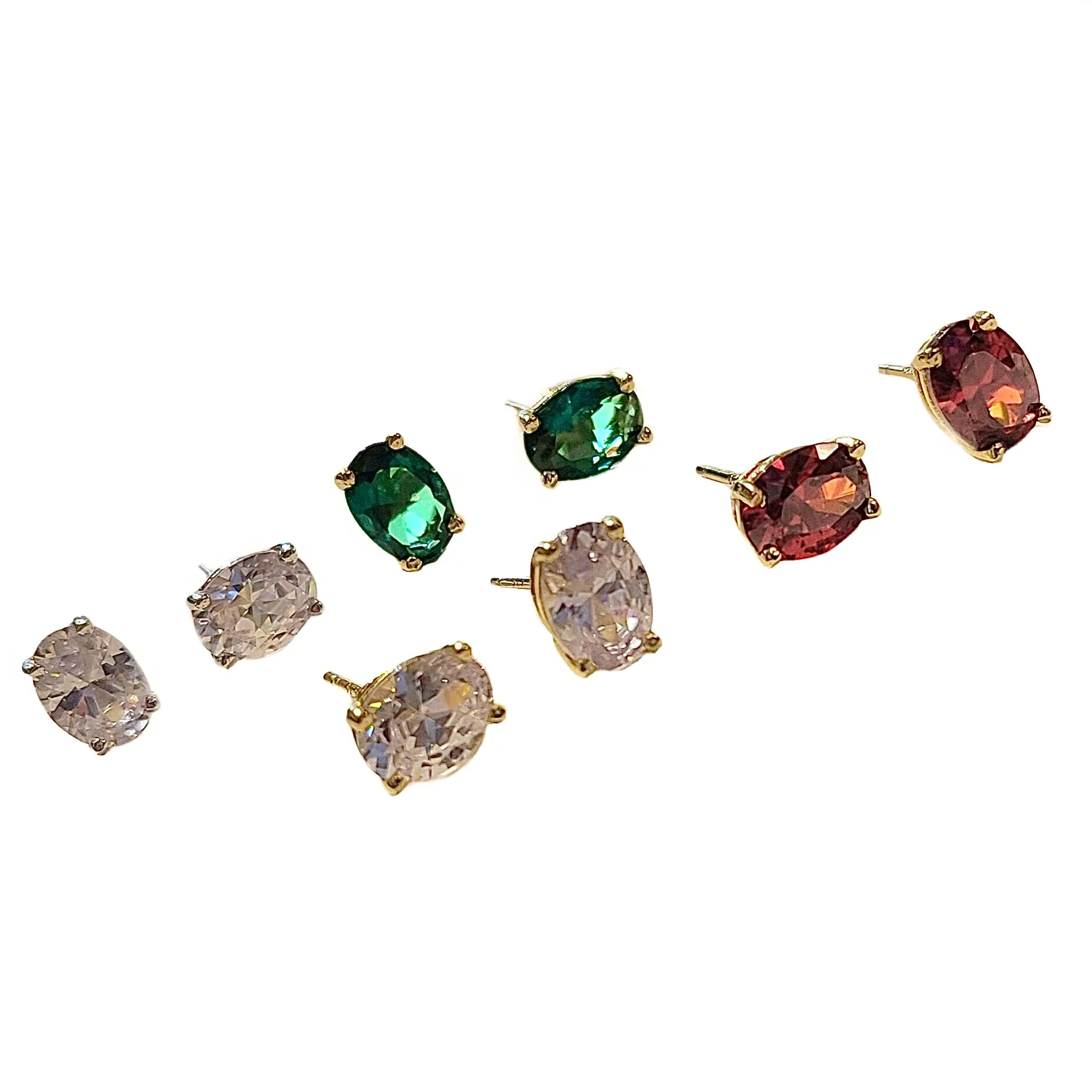 Amy Oval Birthstone Sparkle Studs