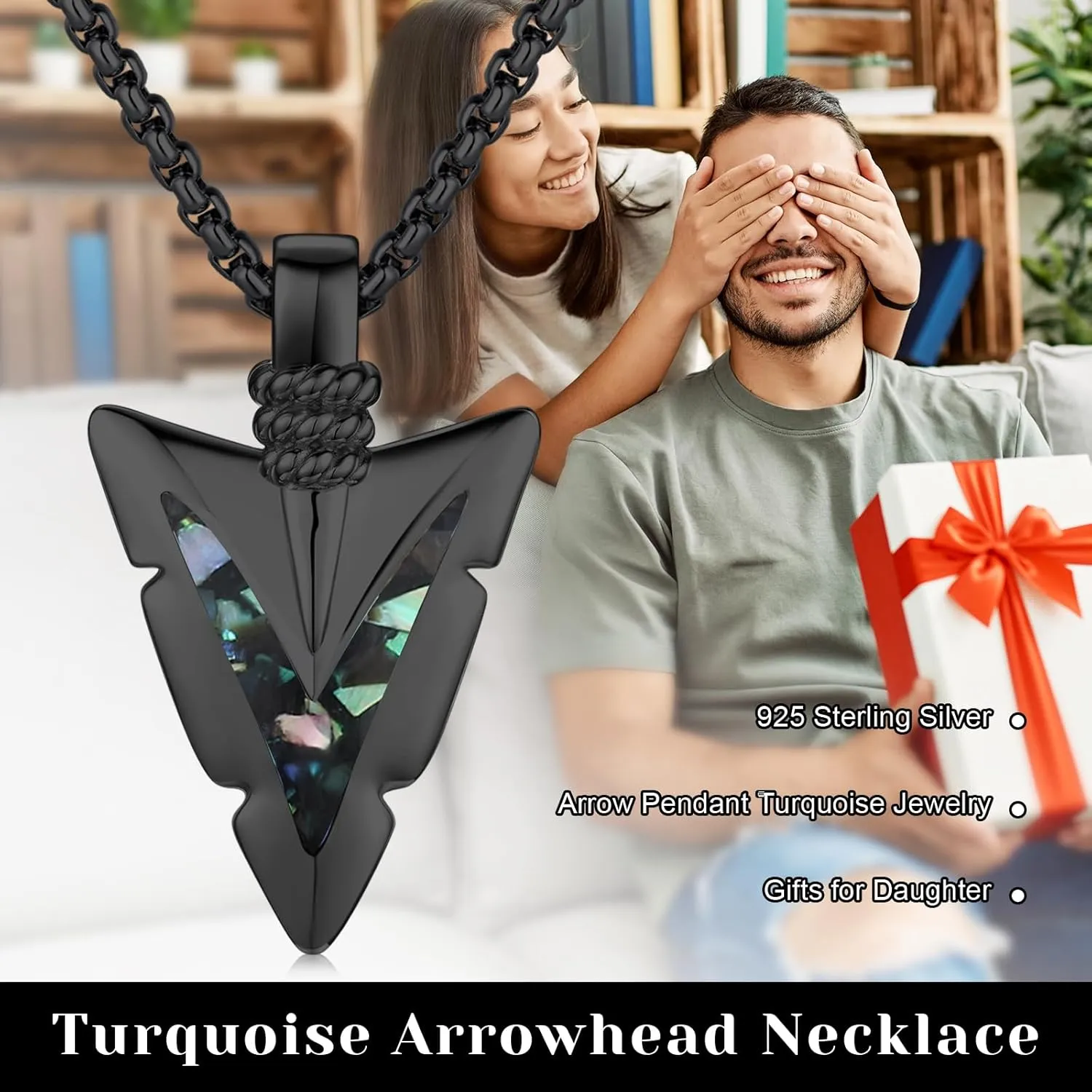 Arrowhead Necklace 925 Sterling Silver Arrow Pendant Necklace Jewelry Gifts for Men Women