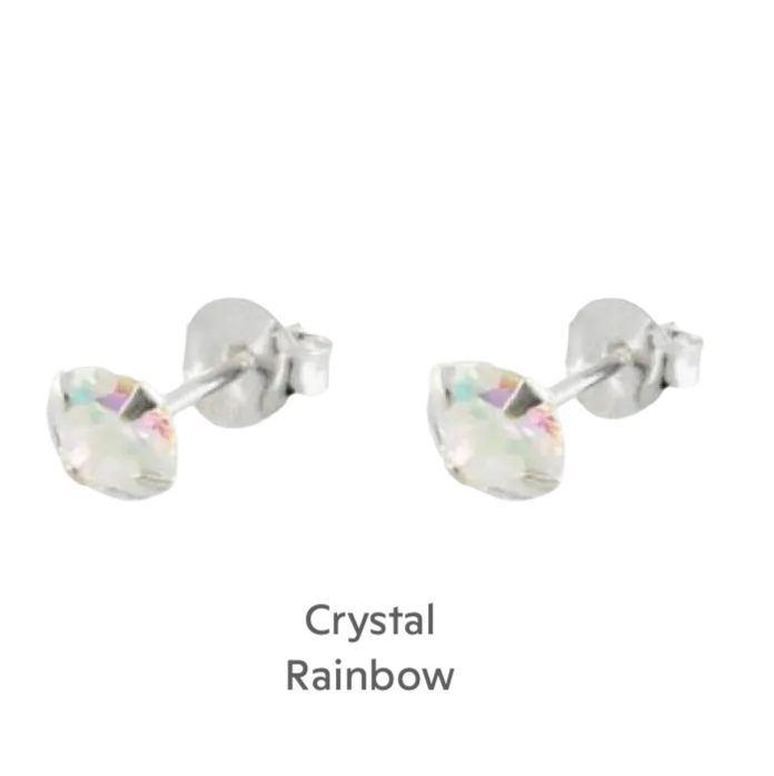 Boxed Silver Earring Card Dotty Vase Happy Birthday