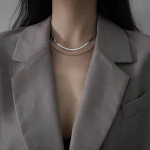 Cold Wind Simple Double-Layer Snake Bone Chain