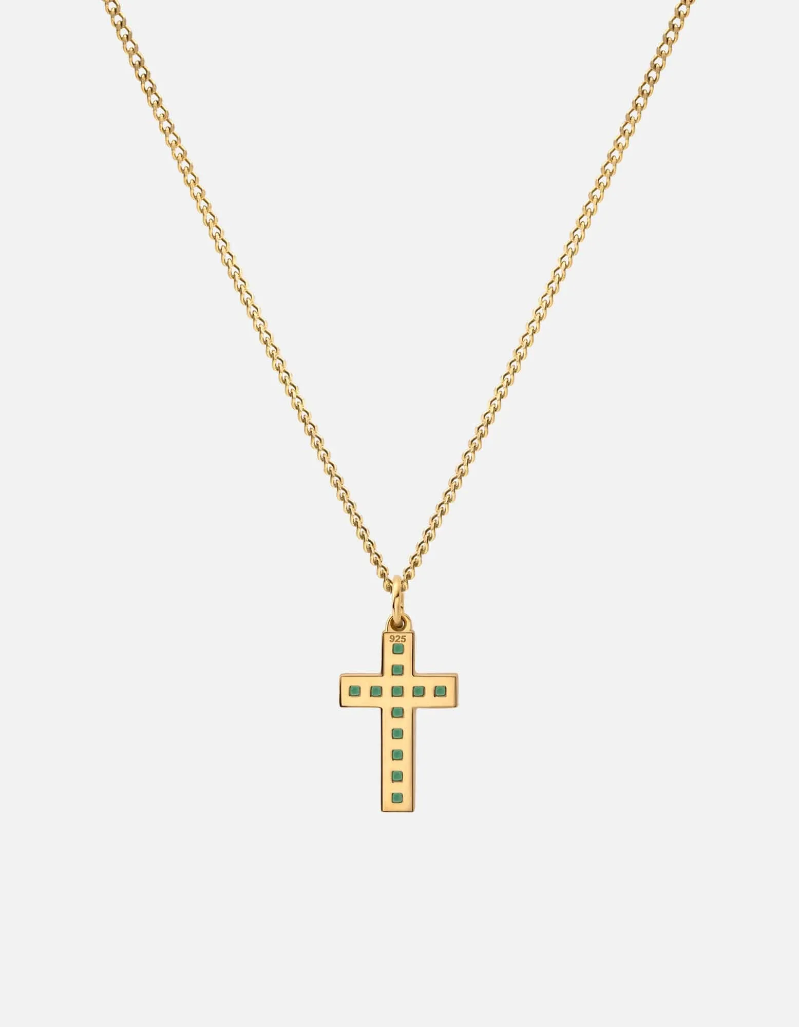 Cross Agate Necklace, Gold Vermeil