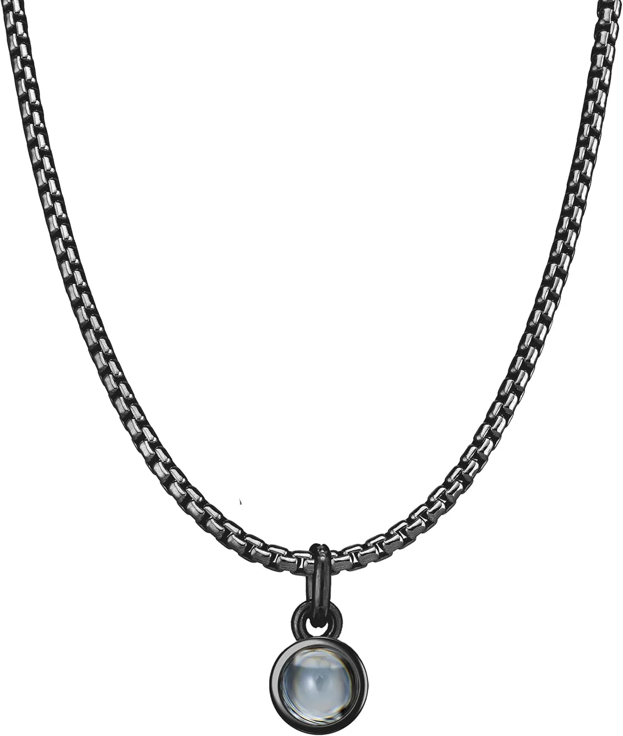 Dorunmo 925 Sterling Silver Picture Necklace Custom Personalized Photo Necklace for Men Women Memory Necklace Jewelry Gifts for Men Boyfriend Women Christmas
