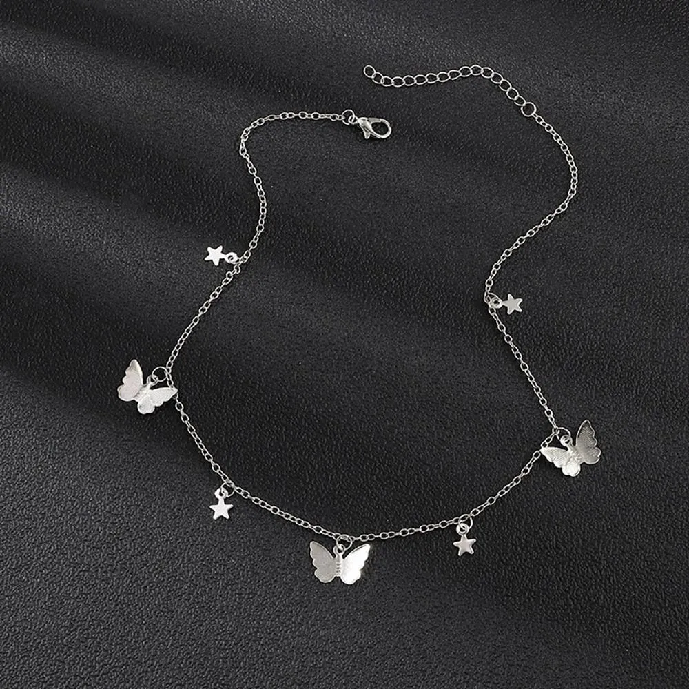 Elegant And Dainty Butterfly Choker Necklace
