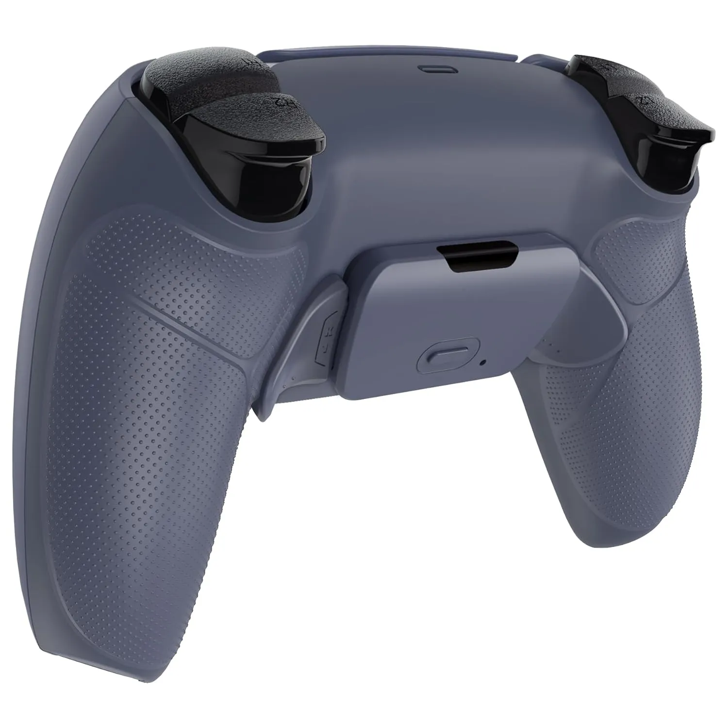 eXtremeRate Sterling Silver Rubberized Grip Programable Rise Remap Kit for PS5 Controller BDM-030 040 050 Models, Upgrade Board & Redesigned Back Shell & Back Buttons for PS5 Controller