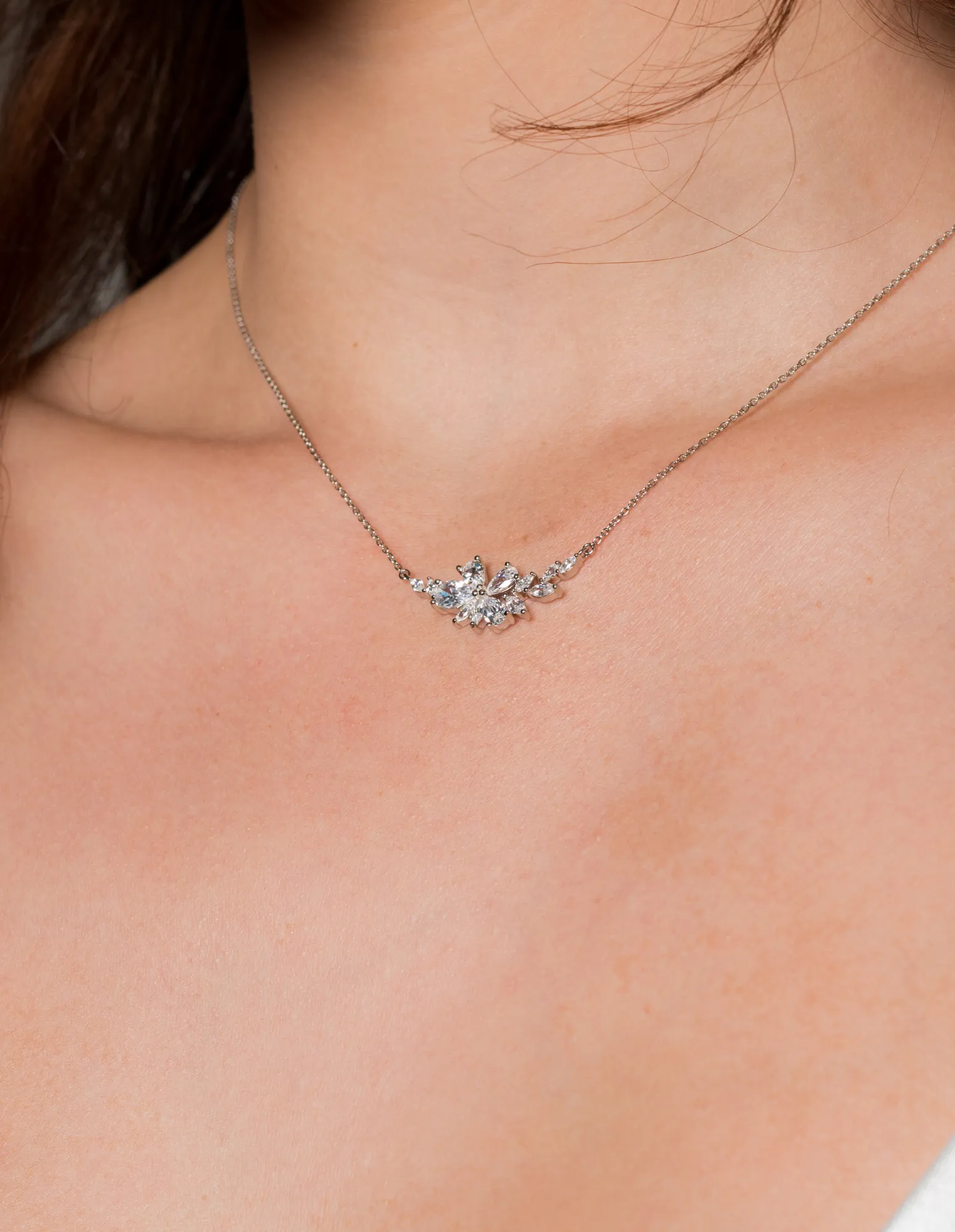 Georgini Iconic Bridal Hyacinth Necklace - Silver