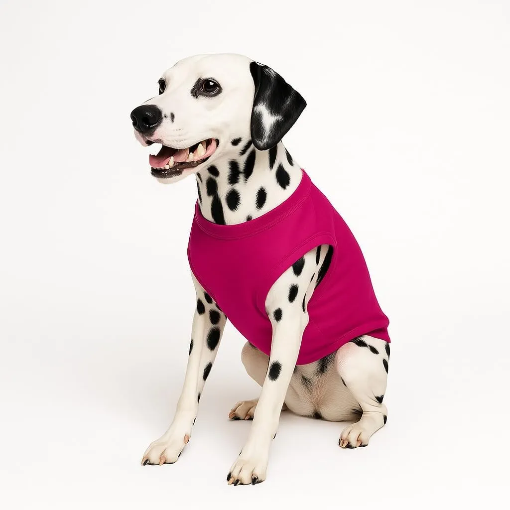 Happy Birthday Daddy Dog Tee Shirt | Sleeveless | Pawty | Party Theme | Celebration Supplies | Photoshoot (Hot Pink, Large 170)