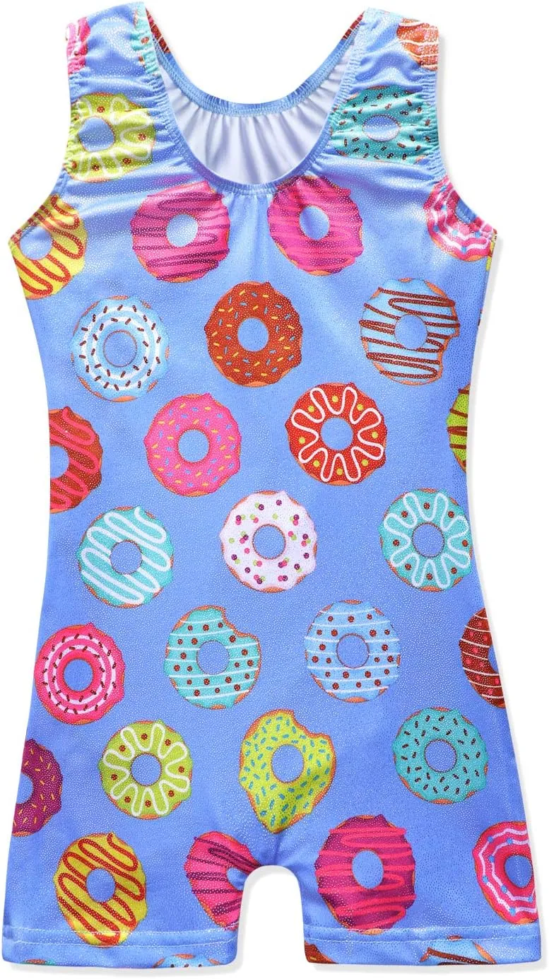 HOZIY Gymnastics Leotards for Girls Unicorn Aurora Rainbow Mermaid Dinosaur Cupcake Sparkle Biketard Toddlers Kids Children