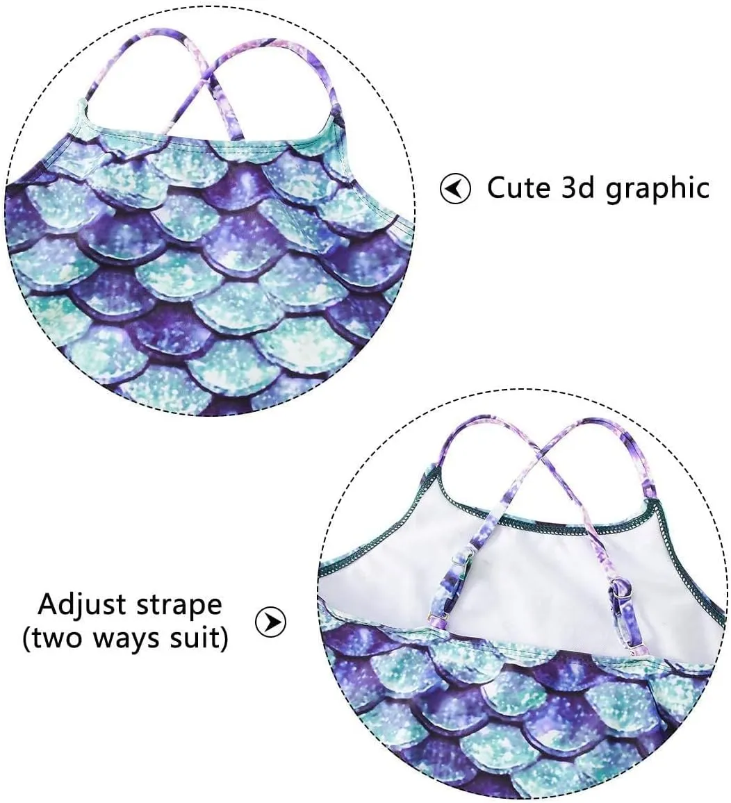 Idgreatim Girls One Piece Swimsuits Quick Dry Beach Swimwear Bathing Suit for Beach 3-12 Years