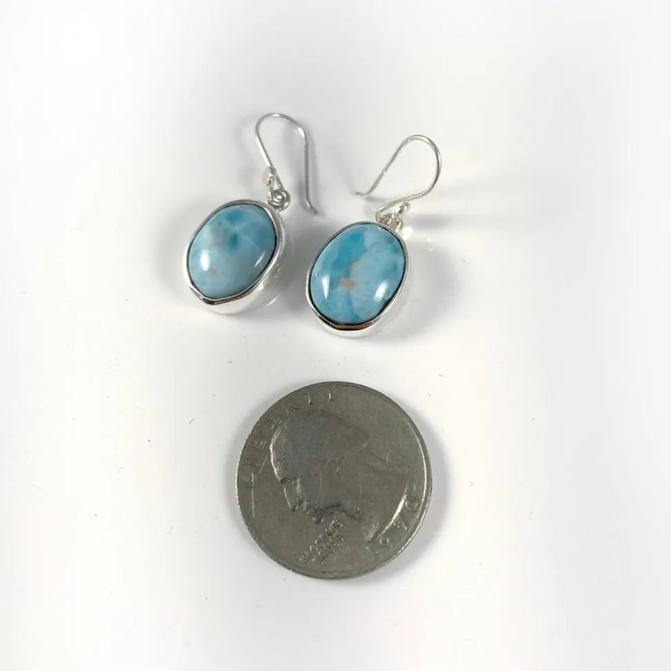 Larimar & Sterling Silver Earrings