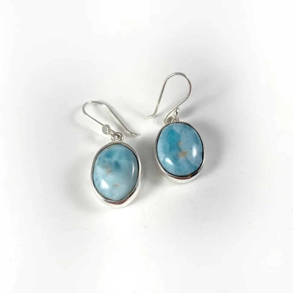 Larimar & Sterling Silver Earrings
