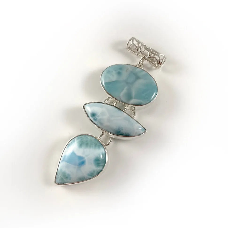 Larimar & Sterling Silver Pendant