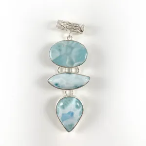 Larimar & Sterling Silver Pendant
