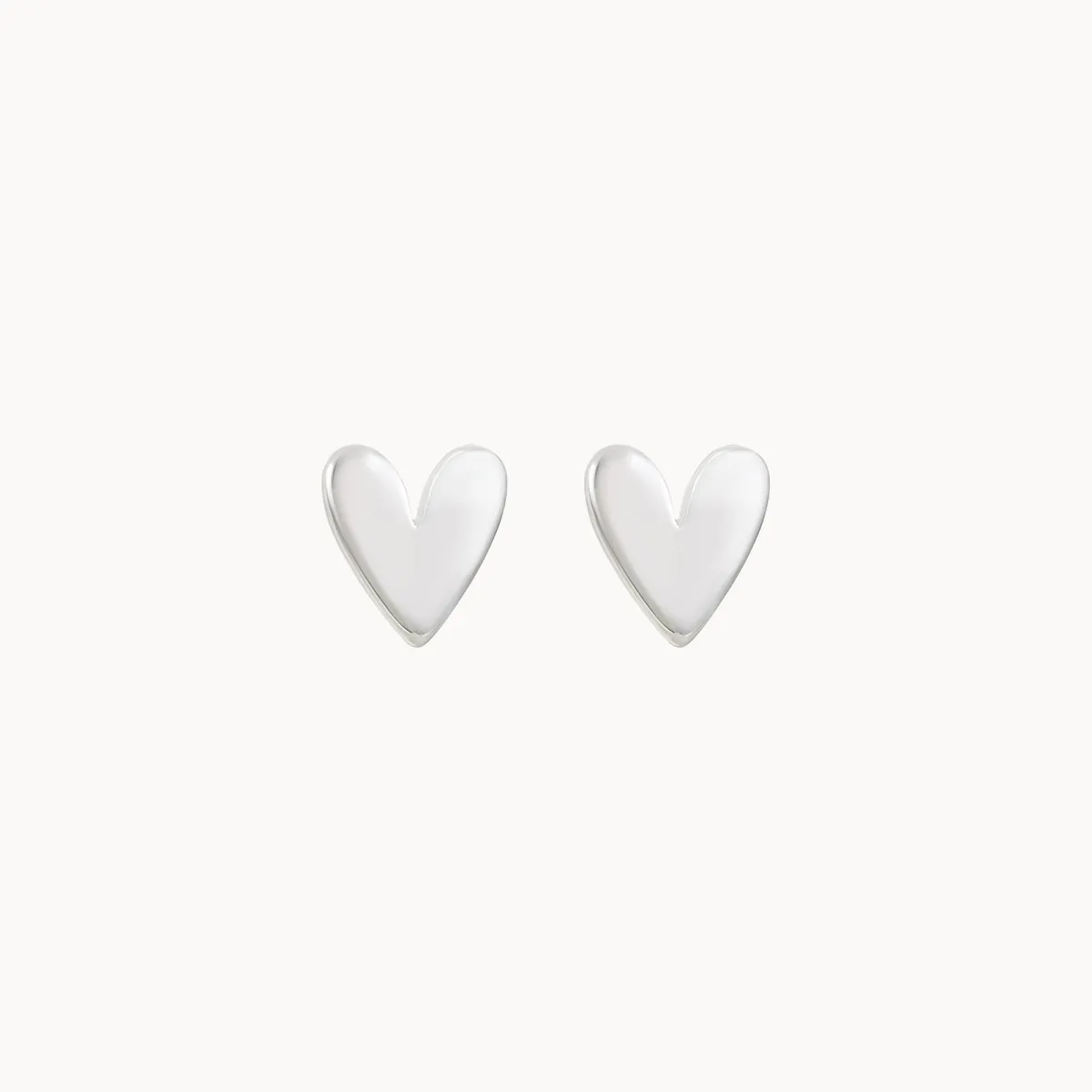 lovely heart earring silver - sterling silver