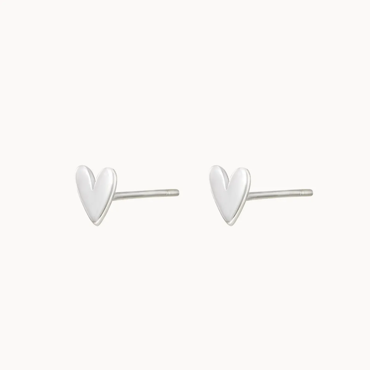 lovely heart earring silver - sterling silver