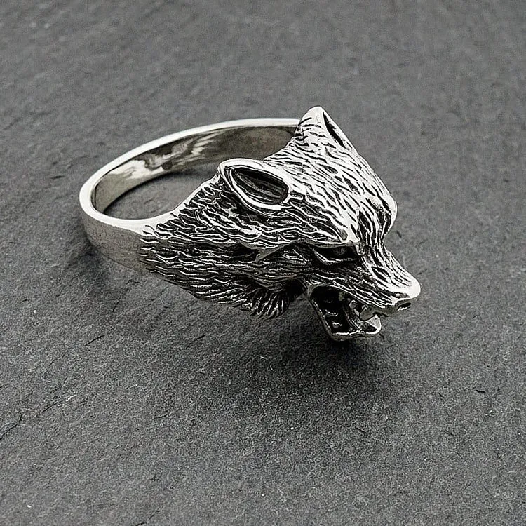 Men's 925 Sterling Silver Ring | Viking Wolf Ring