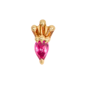 Pink & Orange Geo Stud Earring - 11735