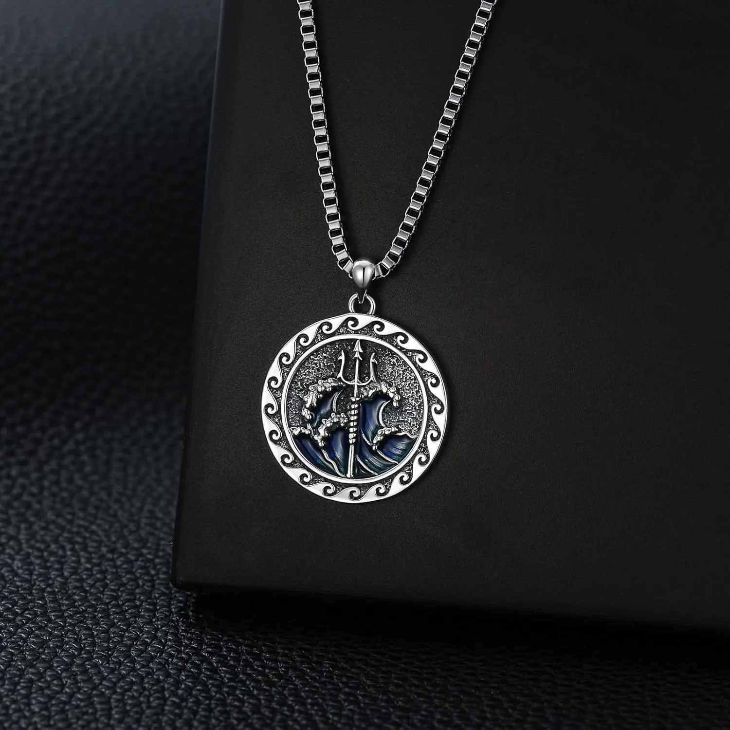 Poseidon/Athena/Apollo/Valhalla/Norse Viking Necklace 925 Sterling Silver Pendant Necklace for Men Greek/Norse Viking Amulet Jewelry Gifts