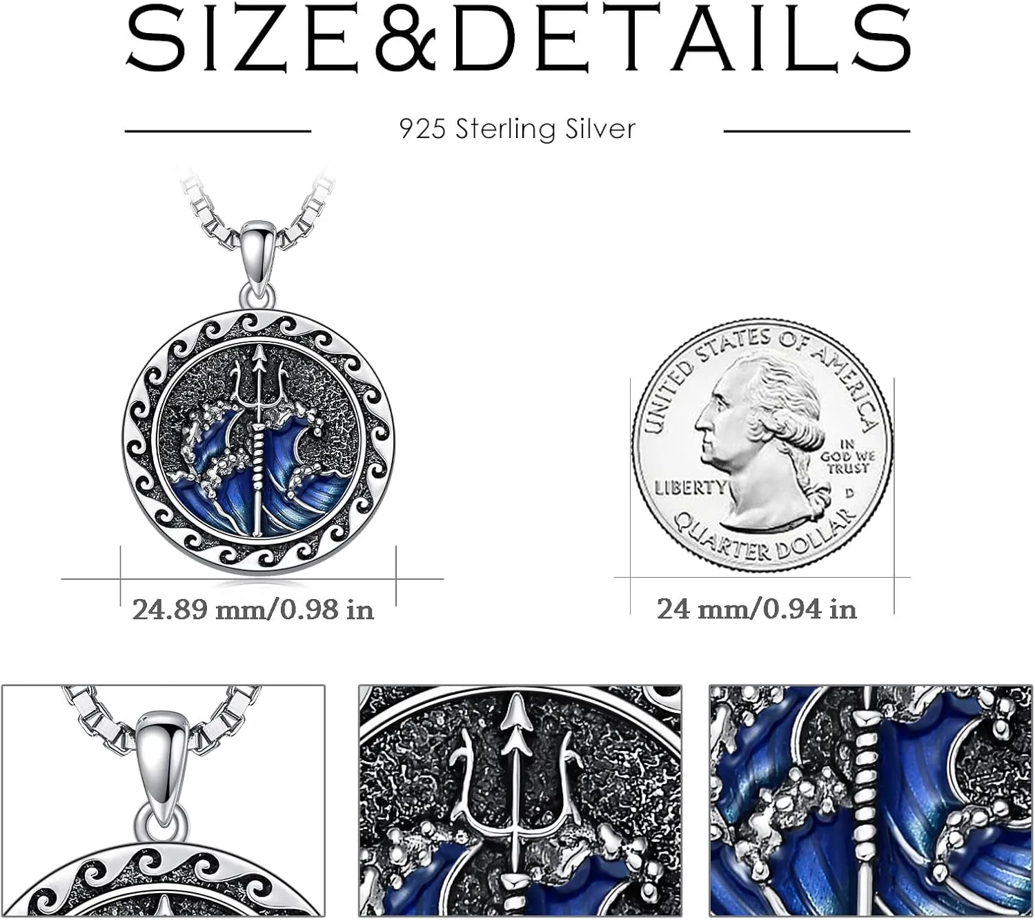 Poseidon/Athena/Apollo/Valhalla/Norse Viking Necklace 925 Sterling Silver Pendant Necklace for Men Greek/Norse Viking Amulet Jewelry Gifts