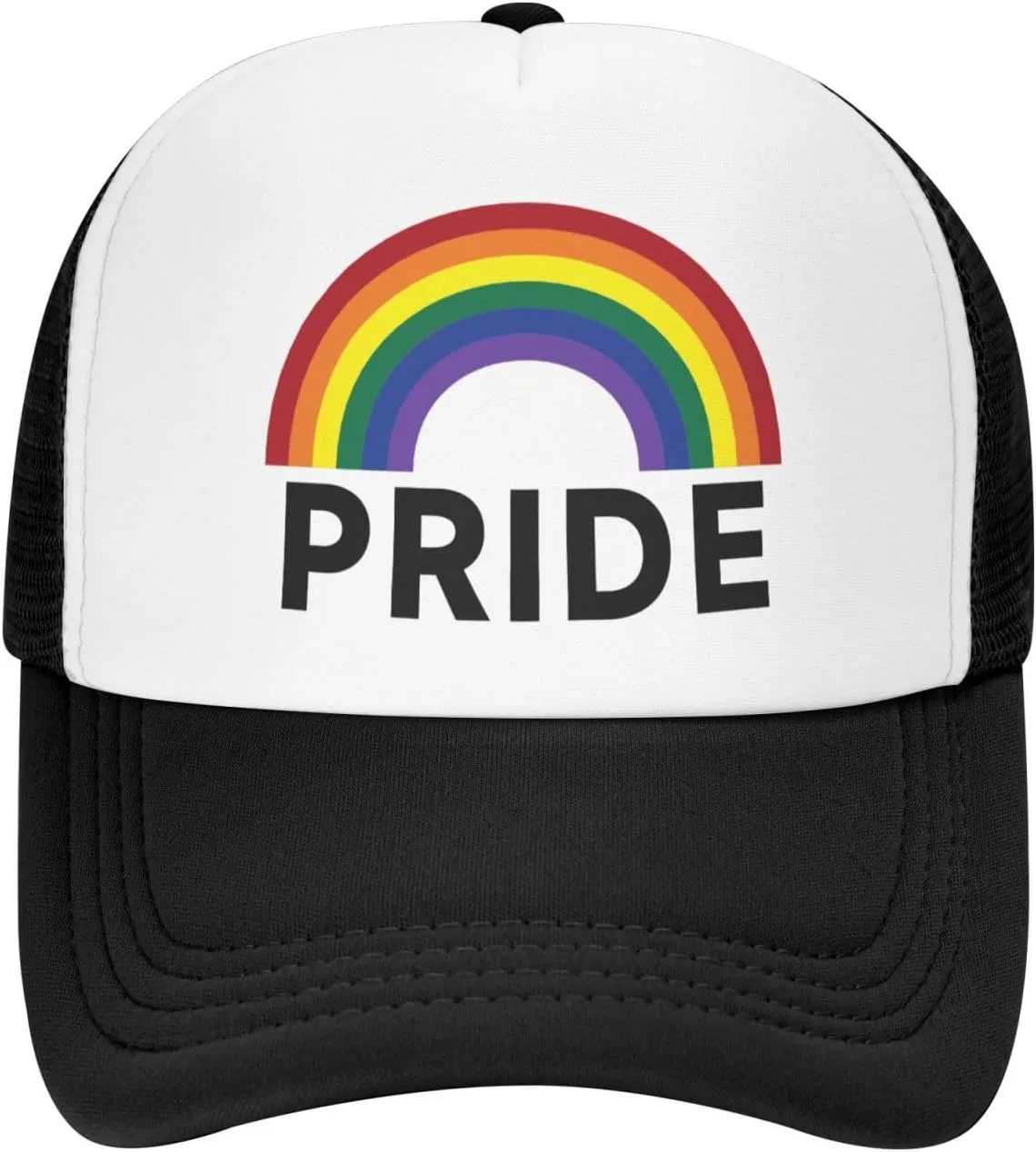 Pride Hat LGBT Baseball Cap Adjustable Rainbow Pride Trucker Hat Mesh Gay Pride Hats for Men Women