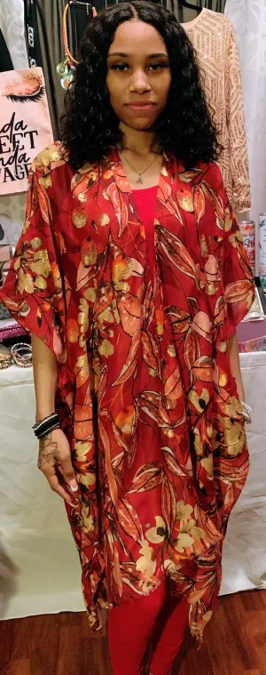 RED & GOLD DUSTER