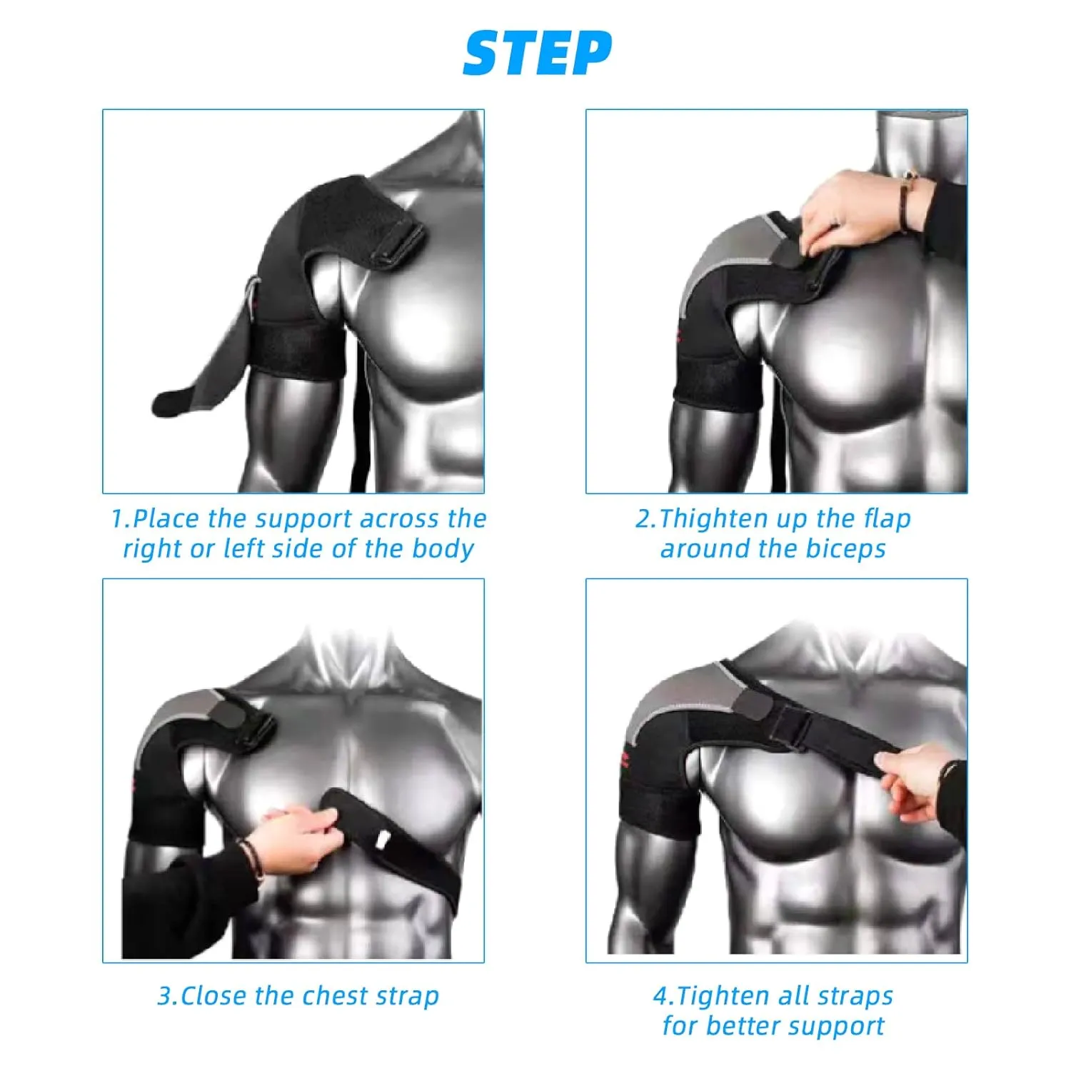 Solmyr Shoulder Brace Injury Recovery Compression Support Sleeve, Sleeve Wrap for Shoulder Stability, for Torn Rotator Cuff, Dislocation, Tendonitis, Sprain, Arthritis, Pain Relief, Fits Left and Right Arm, Men & Women(Right)