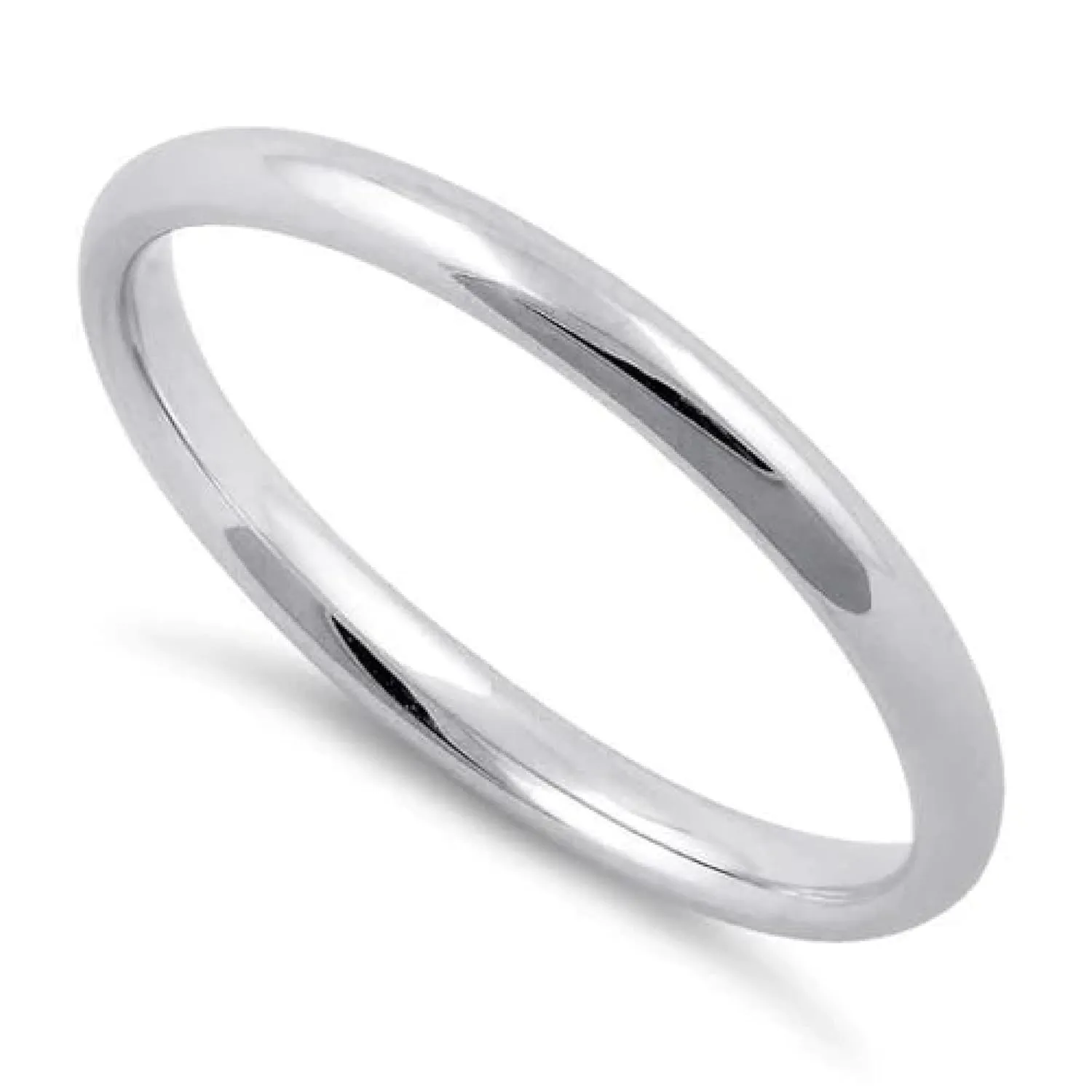 Thumb Ring California Toe Rings .925 2mm Sterling Silver Plain Band Thumb Ring Minimalist silver ring (7.5)