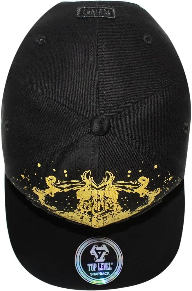 TOP Level Men's Adjustable Cotton Snapback Cap 7 (Various Unique Hat Designs Available)