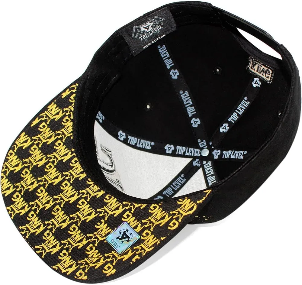 TOP Level Men's Adjustable Cotton Snapback Cap 7 (Various Unique Hat Designs Available)