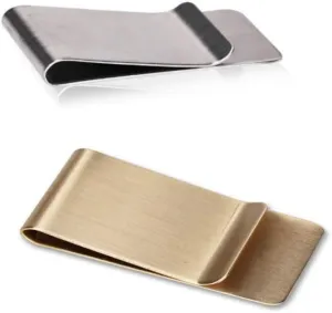 WAFJAMF Small Men's Slim Money Clip Stainless Steel Credit Business Card Holder Pocket Cash Wallet