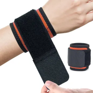Wrist Brace, 2 PACK Wrist Wraps for Carpal Tunnel for Women, Highly Elastic Wrist Compression Support for Yoga/Night Sleep/Fitness/Sports/Pain Relief/Weightlifting, Adjustable Wrist Sweat Bands-Orange