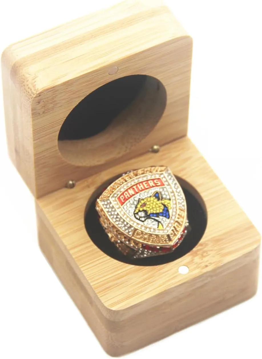 XiaKoMan FLA 2023-2024 Ice Hockey World championship Replica ring with Bamboo box champios gifts